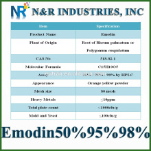 Emodina en polvo 50% 95% 98% por HPLC